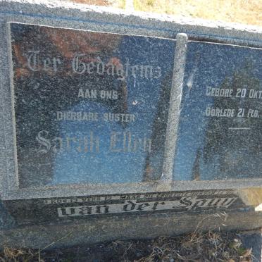 SPUY Sarah Ellen, van der 1888-1951