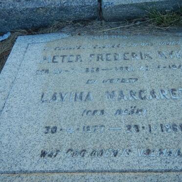 VILLIERS Pieter Frederik Ryk, de 1868-1946 &amp; Lavina Margaret BEAN 1877-1968