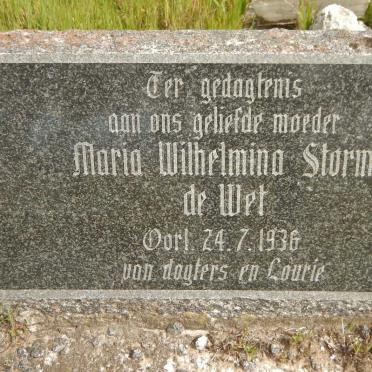WET Maria Wilhelmina Storm, de -1936