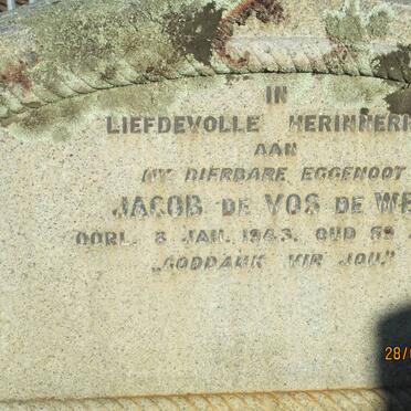 WET Jacob De Vos, de -1943