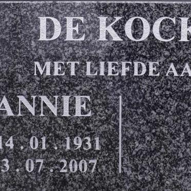 KOCK Jannie, de 1931-2007