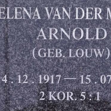 MERWE Helena, van der nee LOUW 1917-2007