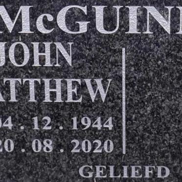 MCGUINNESS John Matthew 1944-2020