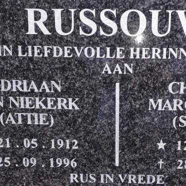 RUSSOUW Adriaan van Niekerk 1912-1996 &amp; Christina Margaretha 1916-1917