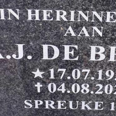 BRUIN A.J., de 1934-2020