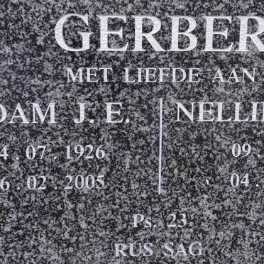 GERBER Adam J.E. 1926-2005 &amp; Nellie Gladys 1933-2008