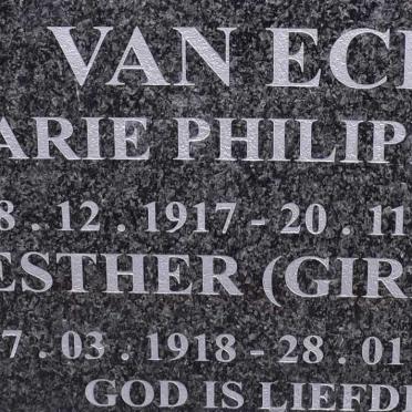 ECK Arie Philippus, van 1917-1996 &amp; Esther Girlie 1918-2020