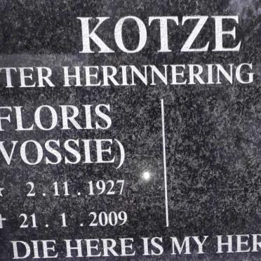 KOTZE Floris 1927-2009