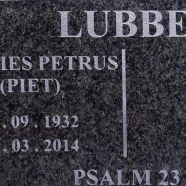 LUBBE Andries Petrus 1932-2014