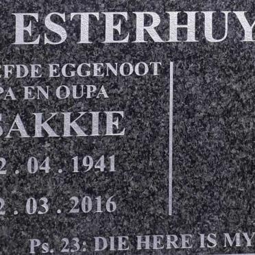 ESTERHUYSE Sakkie 1941-2016