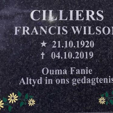 CILLIERS Francis Wilson 1920-2019