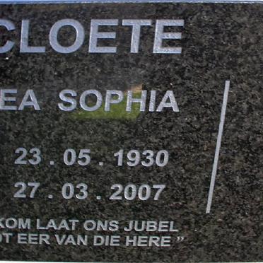 CLOETE Lea Sophia 1930-2007