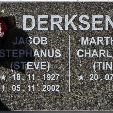 DERKSEN Jacobus Stephanus 1927-2002 &amp; Marthina Charlotta 1929-