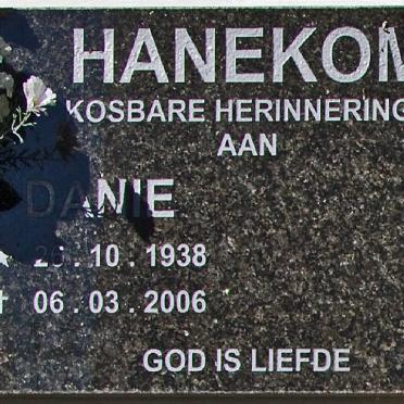 HANEKOM Danie 1938-2006