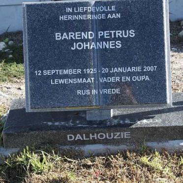 DALHOUZIE Barend Petrus Johannes 1925-2007