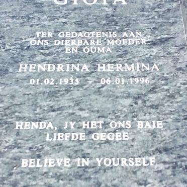 GIOIA Hendrina Hermina 1935-1996
