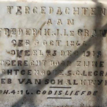 GRANGE Frederik J., le 1866-1910