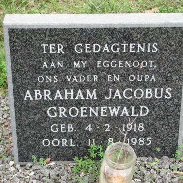 GROENEWALD Abraham Jacobus 1918-1985