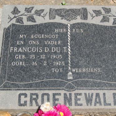 GROENEWALD Francois D. du T. 1905-1975