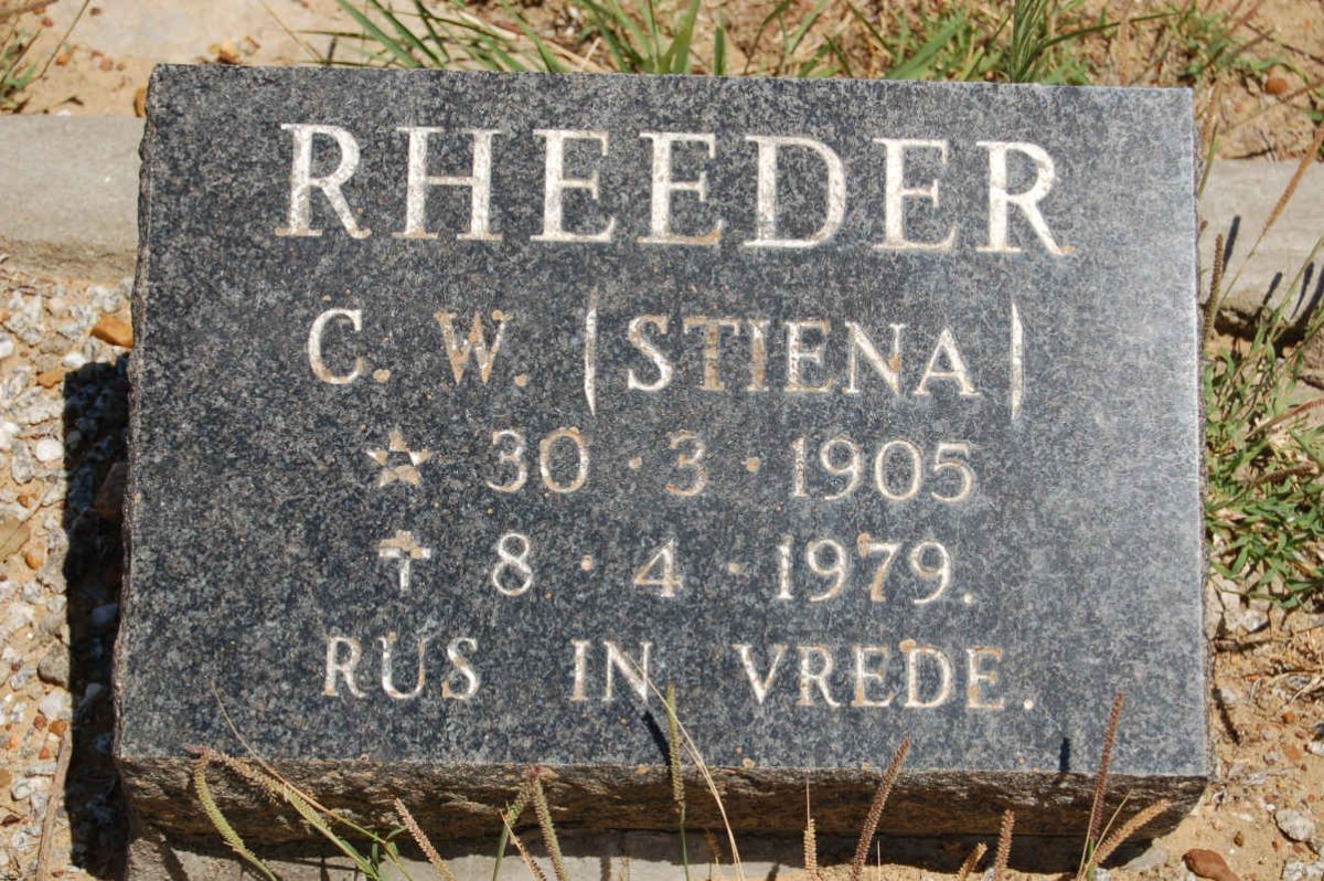 RHEEDER C.W. 1905-1979