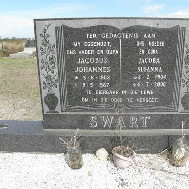 SWART Jacob Johannes 1903-1987 &amp; Jacoba Susanna 1904-2000