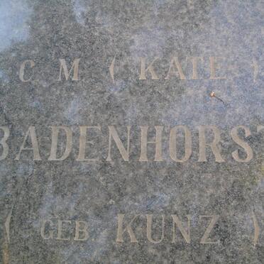 BADENHORST C.M. nee KUNZ 1895-1987