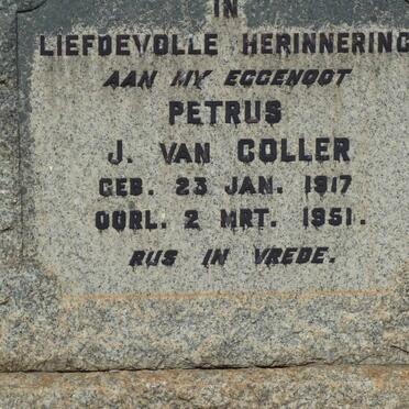 COLLER Petrus J., van 1917-1951