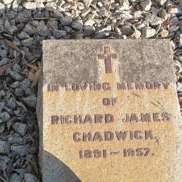 CHADWICK Richard James 1891-1957