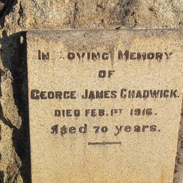 CHADWICK George James -1916 :: CHADWICK Richard James 1891-1957