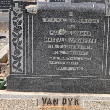 DYK Maria Susanna Magdalena, van 1896-1948