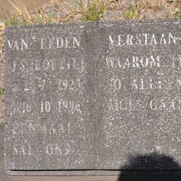 EEDEN J.S., van nee BOTH 1923-1996