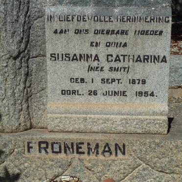 FRONEMAN Susanna Catharina nee SMIT 1879-1954