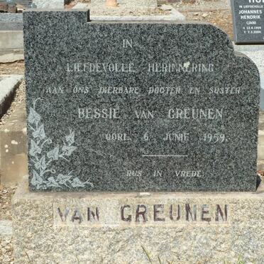 GREUNEN Bessie, van -1959
