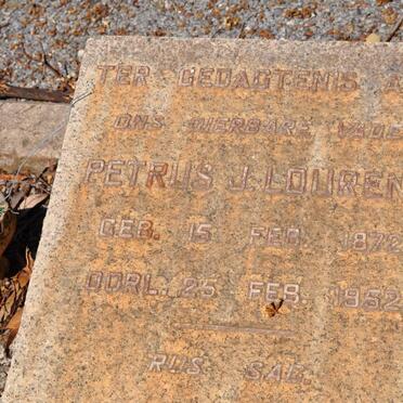 LOURENS Petrus J. 1872-1952