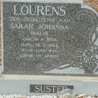 LOURENS Sarah Johanna 1904-1995