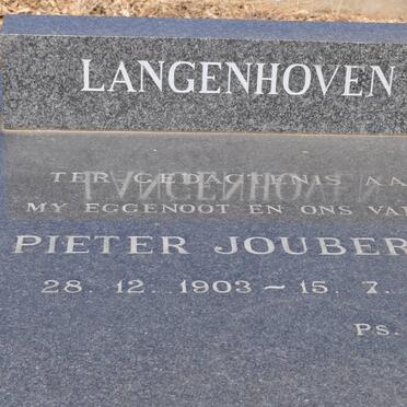 LANGENHOVEN Pieter Joubert S. 1903-1971
