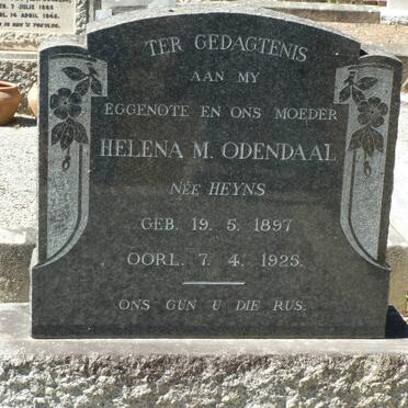 ODENDAAL Helena M. nee HEYNS 1897-1925