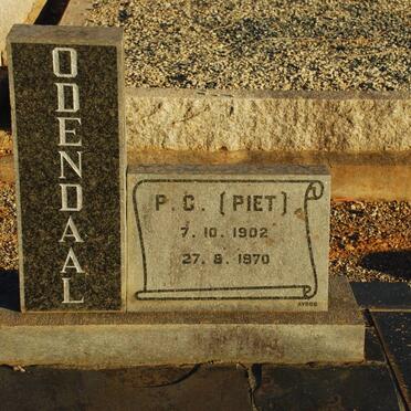 ODENDAAL P.C. 1902-1970