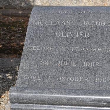 OLIVIER Nicolaas Jacobus 1902-1964