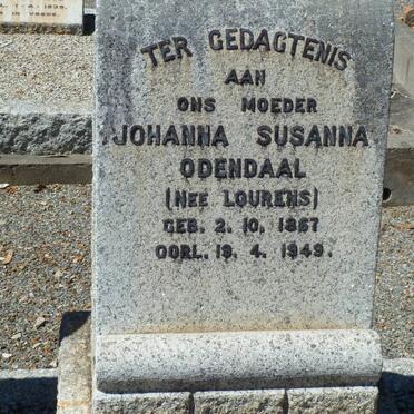 ODENDAAL D.H. 1860-1935 &amp; Johanna Susanna LOURENS 1867-1949