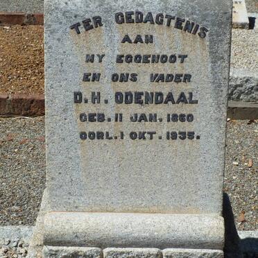 ODENDAAL D.H. 1860-1935