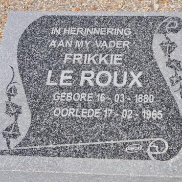 ROUX Frikkie, le 1880-1965 &amp; Hannie 1892-1973