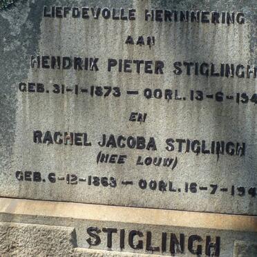 STIGLINGH Hendrik Pieter 1873-1941 &amp; Rachel Jacoba LOUW 1863-1941