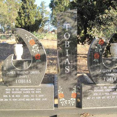 TOBIAS James Barend Davids 1933-2000 &amp; Juliana Sophia 1926-1960
