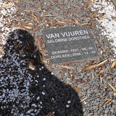 VUUREN Salomina Dorothea, van 1921-2006