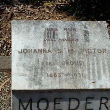 VICTOR Johanna S.M. nee CROUS 1863-1931