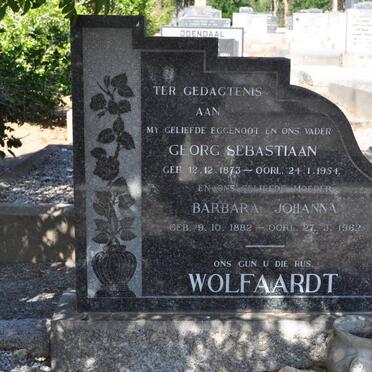 WOLFAARDT Georg Sebastian 1873-1954 &amp; Barbara Johanna 1882-1962