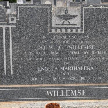 WILLEMSE Douw G. 1886-1958 &amp; Engela Marthalena OTTO 1893-1968
