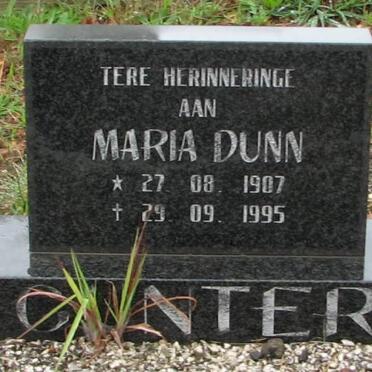 GUNTER Maria Dunn 1907-1995