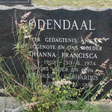 ODENDAAL Johannes Gerhardus 18??-1984 &amp; Johanna Francisca 1902-1974